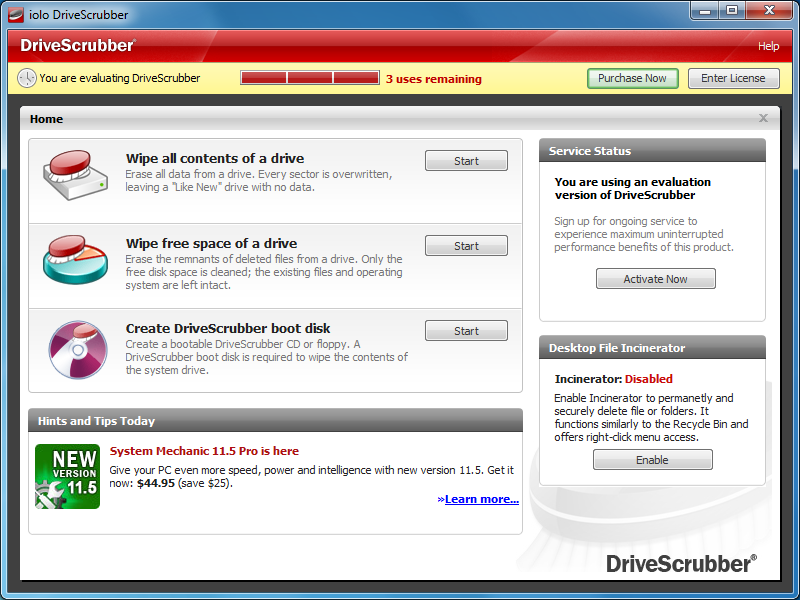 Permanently delete files on PC with DriveScrubber Permanently delete files on PC with DriveScrubber